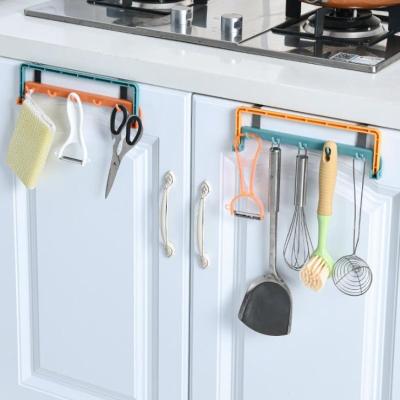 China Sustainable Auto Folding Closet Rack With Hooks Kitchen Back Door Towel Drying Hanger For Storage Sundries for sale