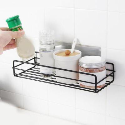 China Free Standing Wall Hanging Shower Shelf Bathroom Rack Kitchen Punch Storage Racks for sale