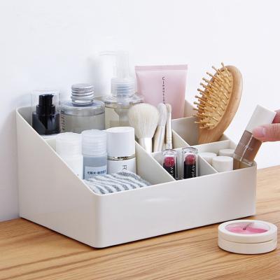 China Cosmetic Storage Box Organizer Makeup Skin Care Jewelry Box Sundries Organizer Saving Desktop Viable Storage Space for sale