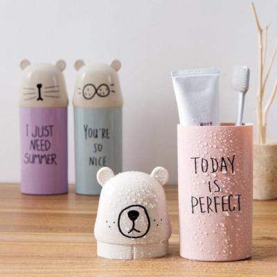 China Viable Creative Portable Cute Fashion Mouthwash Bathroom Storage Box Outdoor Travel Toothbrush Box Toothbrush Box Case for sale