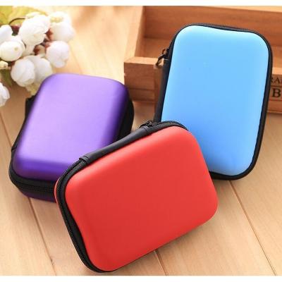 China Viable Multicolor Portable Data Cable Shockproof Storage Bag Phone Headset Mini Zipper Bag Mesh Interlayer Storage Box for sale