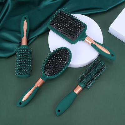 China Green Hair Brush Girls Home Women Women Comb Hair Professional Salon Tools Massage Comb Brush For Hairdresser Hairdressing Styling Tools for sale