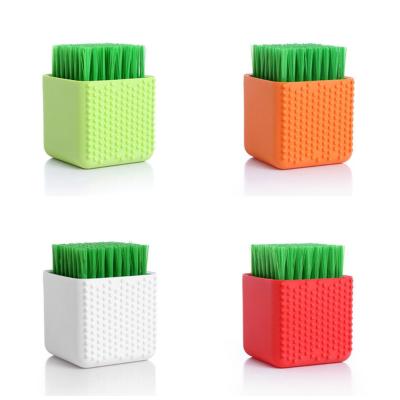 China Hand Silicone Laundry Brush With Soft Hair Cleaning Cloth Household Kitchen Dishwashing Tools Double Side Washing Brushes for sale