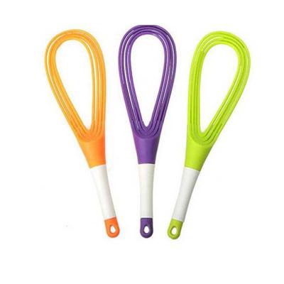 China Viable Multi-Function Rotary Manual Egg Beater Mini Plastic Kitchen Egg Whisk Mixer Bake Tool Egg Shaker Silicone Eco-friendly for sale