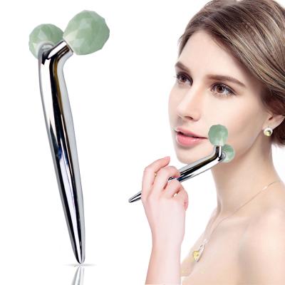 China Natural Face Lift Body Massager Y-shape Roller 3D Face Massage Roller for sale