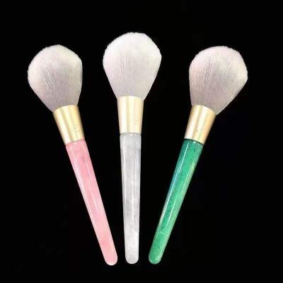 China 2021 New Arrival Patented Flat Brush Gemstone Makeup Brush Face Mask Applicator Set Brush Remover Beauty Tool for sale