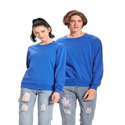 China Custom 320g Spandex Terry Cotton Crewneck Plain Logo Anti-Wrinkle Slim Sweater Custom Unisex Sweater for sale