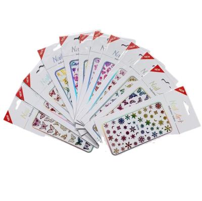 China Cartoon Sticker Glitter Heart Butterfly Decorations Valentine Nail Sticker for sale