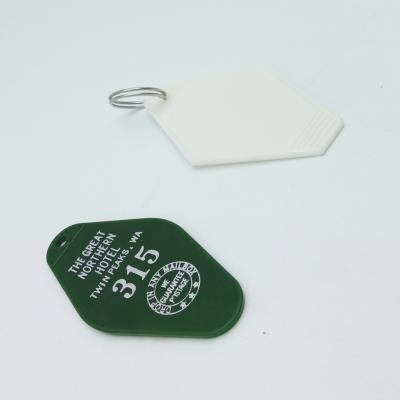 China Eco - Friendly Custom Plastic Color And Logo Hotel Room Key Tag for sale