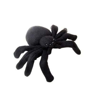 China Eco-Friendly Black Spider Plush Toy Halloween Gift Soft Stuffed Halloween Spider for sale