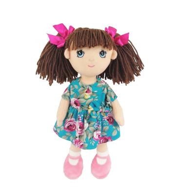 China Eco-friendly Custom Cute Cute Stuffed Soft Black Rag Doll Plush Dolls Toys For Children for sale