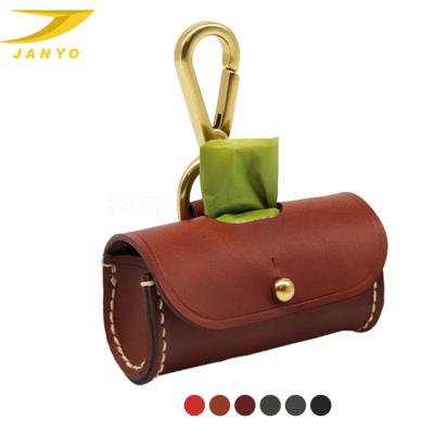 China Sustainable OEM Custom Design Easy Open Carrier Leather Dog Poop Bag Eco - Friendly Creative for sale