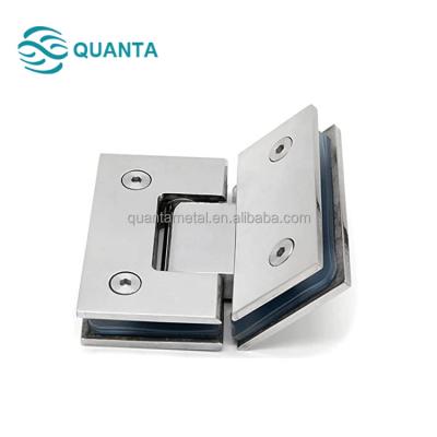 China Modern Glass Hinge Stainless Steel Glass to 90 180 Degree Shower Bathroom Door Screen Glass Hinges for sale