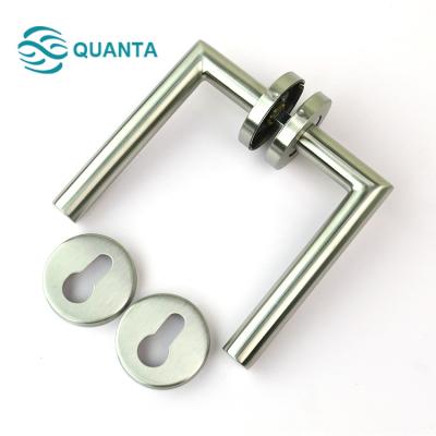 China Modern Residential Fire Rated Tubular Stainless Steel Entry Door Handles Pulls Turn Lever Window Handle for sale