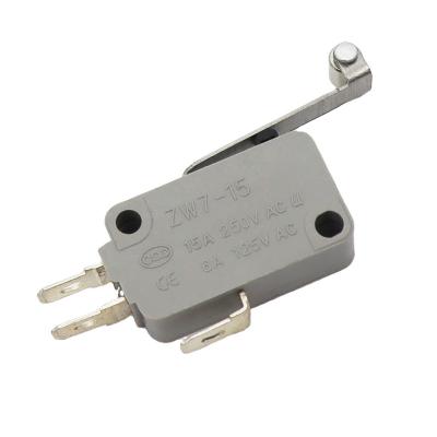 China Hot Sale ZW7-15 4A 16A 250VAC Silver 2 Point Pin Gray Base With Micro Switch ZW7-15 for sale