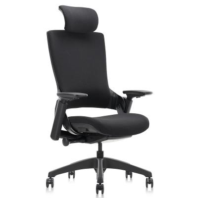 China (Height)Adjustable High Quality Fabric Chair Swivel Executive Ergonomic Office Chair With Lumbar Support for sale