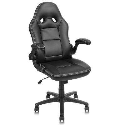 China Wholesale Adjustable Swivel Leather Desk Computer Gamer Swivel Chair With Flip-up Armrest for sale