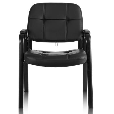 China Cooling Hot Selling Black Leather Backrest And Pvc Cushion Rest Dining Conference Chairs for sale