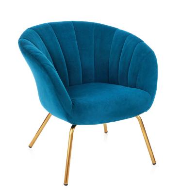 China Modern Dining Chair Fashion Legs Fashion Vanity Chairs Velvet Armchair Modern Hot Blue Velvet Armchair Modern Dining Gold Armchair For Homes Cafe Gold Chair for sale