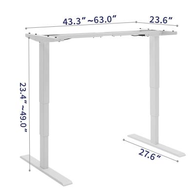 China Wholesale Smart Electric Height Adjustable Table Standing Desk View Computer Desk With Dual Motor for sale