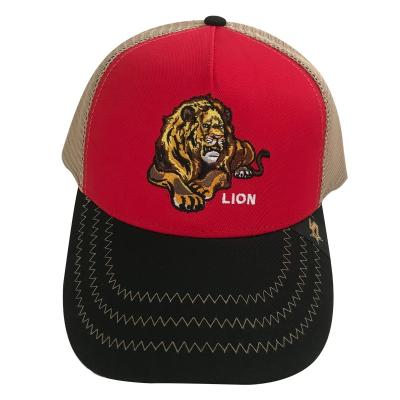 China COMMON Embroidery Mesh Baseball Caps Summer Breathable Animal Trucker Hat for sale