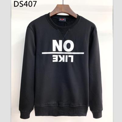 China Men's D2 Fashion Letter Printing Pullover Sweater Black Round Neck Sweater Autumn Long Sleeve Sweater D2 for sale