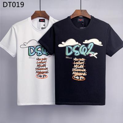 China D2 short sleeve printing T-shirt loose men's upper lower shirt D2 trend short-sleeved couple short-sleeved T-shirt youth for sale