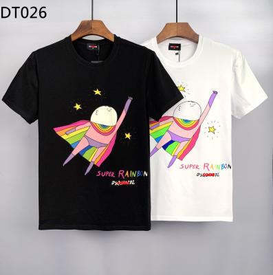 China D2023SS short sleeve T-shirt men's short sleeve letter d2 printing new summer Italian pure cotton tops trend fashion shirt for sale