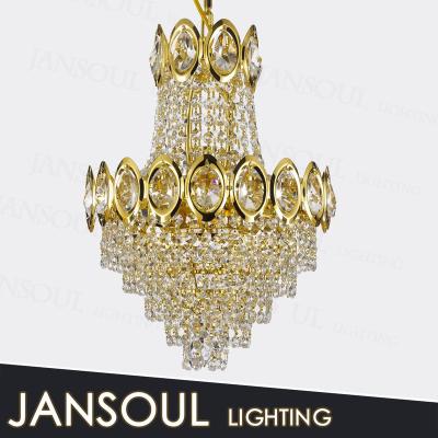 China Modern Luxury Gold Empire Hotel Led Pendant Lamp Crystal Crystal Chandelier Made In China for sale