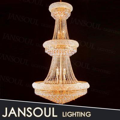 China New Empire Church Pendant Lamp Led Pendant Lights Chandelier Chinese Custom Luxury Crystal Hotel Chandelier for sale