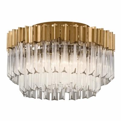 China Contemporary Italy Design Dining Room Kitchen Copper Crystal Ceiling Lamp for sale