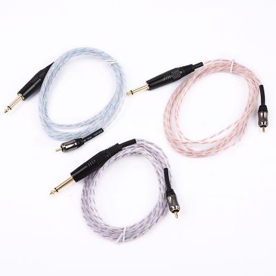 China Wholesale High Quality Soft Silicone RCA Power Cord Tattoo Cable Tattoo Clip Cord Tattoo Machine Power Supply Clip Hook Link for sale