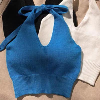 China New Arrival V Neck Sleeveless Halter Babies QUICK DRY Crop Top Top For Kids for sale