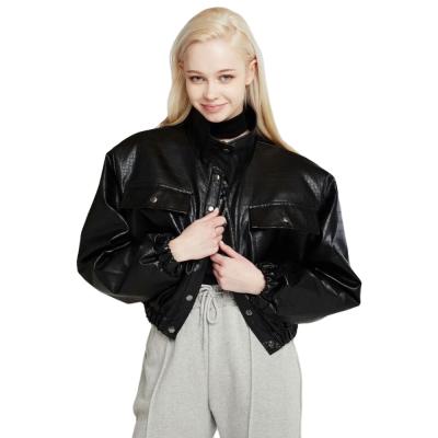 China Breathable 2021 Autumn And Winter New Turn-down Collar Loose Women's Cotton Jacket for sale