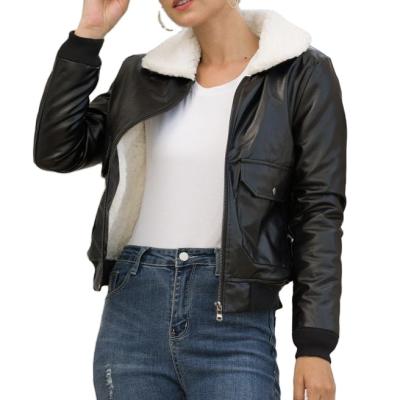 China 2021 autumn and winter women's clothing women's breathable jackets and coats S-2XL plus size PU leather jacket women for sale