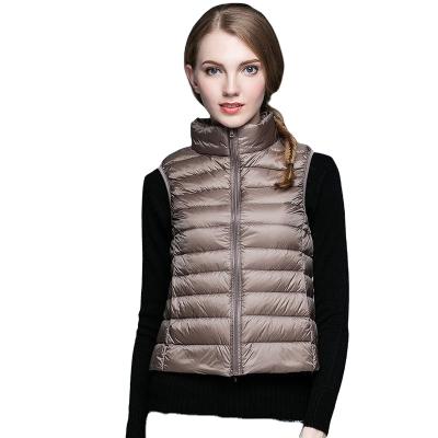 China Wholesale Breathable Warm Women Stripper Winter Warm Lightweight Vest Plus Size Down Vest Casual Waistcoat for sale