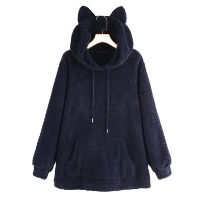 China 2021 Breathable Women Plus Size Streetwear Hoodie Solid Color Windproof Casual Crop Top Hoodies Coat Factory Clothing for sale