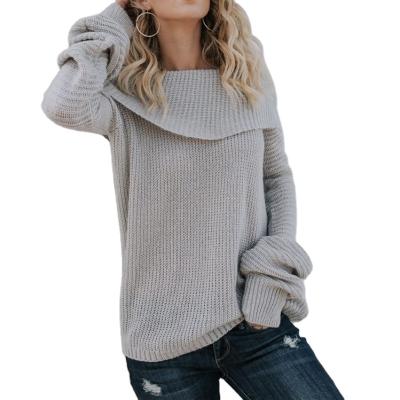 China Breathable new products for autumn and winter women's clothing strapless sweater flared loose oversized sleeve top for sale