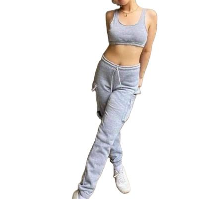 China Anti-wrinkle 2021 Autumn/Winter 3D Pocket Jumpsuits Women's High Waist Loose Casual Pants for sale