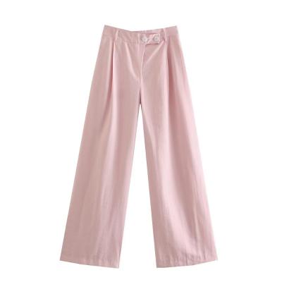 China Plus size pants 2021 new autumn plus size ladies casual wide leg high waist pants for sale