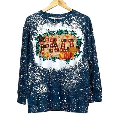 China Breathable Halloween Costume Long Sleeve Women Plus Size T Shirts In Running Holiday Theme Printing Casual Loose T Shirt for sale