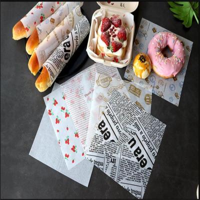 China Greaseproof Dessert Donuts Cake Wrapping Sheet Burger Wrap Pe Coated Paper for sale