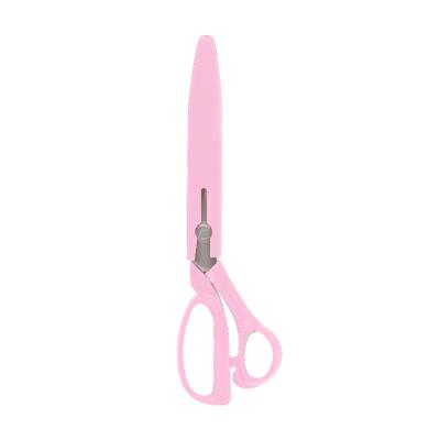 China 2021 hot sale style clothing embroidery new cutting scissors household trimming handle taior plastic sewing scissors for sale