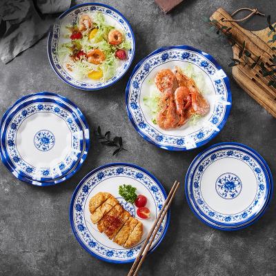 China Various Specifications Customized Wholesale Melamine Dinnerware Dish Viable Design Printing Melamine Dinner Dishes for sale