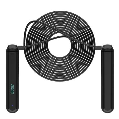 China Electric Heavy Duty Black Elastic Nylon Smart Jump Rope PVC Ball Bearing Fitness Exercise Gear Fitness Set for sale