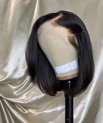 China Cherry Hair Brazilian Human Hair Short Wigs Raw Bob Wigs Brazilian Human Hair Lace Front Wigs Straight Peruvian Mink Lace Front Wigs for sale