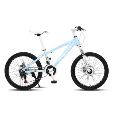 China High carbon steel manufacturer 20 inch blue bike steel frame and fork lightweight sports bike forever for sale