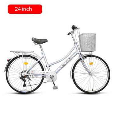 China Chinese Factory Hot Sale Forever Steel 24 Inch Single Speed ​​City Bike Steel Women Bike for sale