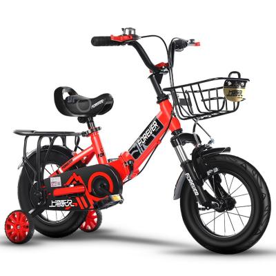 China Shanghai Steel Forever 14 Inch Steel Frame Kids Bike With Training Wheels Kids Bicycle for sale