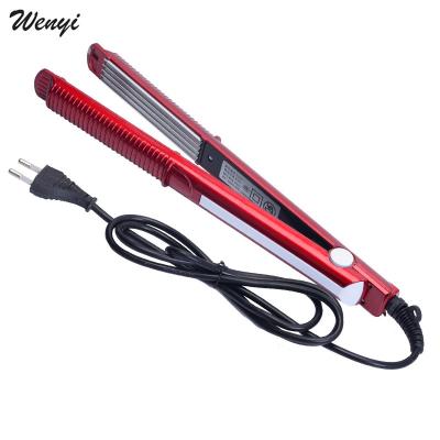 China Professional Hotel Tourmaline Heat Wave Hair Straighteners Fast Heat Up Crimper Hair Curler Iron Corrugated Iron Styling Tools for sale